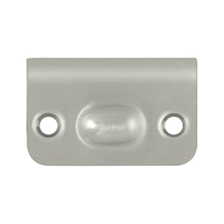 DENDESIGNS Strike Plate for Ball Catch &amp; Roller Catch; Satin Nickel - Solid DE961961